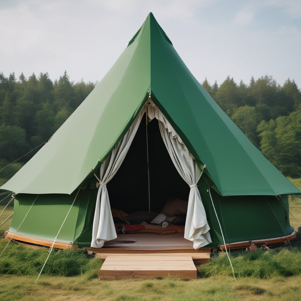 Stylish green tent